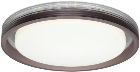 Настенно-потолочный светильник Sonex 7698/DL Meden пластик/кофе/прозрачный LED 48Вт 3000-6000K пульт ДУ (220V, круглые, IP43)
