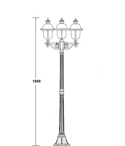 Наземный фонарь Oasis Light 84308c B Bl (220V, IP44)