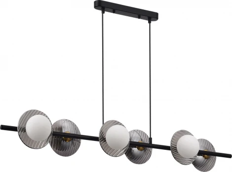 Подвесной светильник ST Luce Noon SL1521.403.06 Черный/Дымчатый, Белый G9 6*5W 4000K (220V, на проводе)