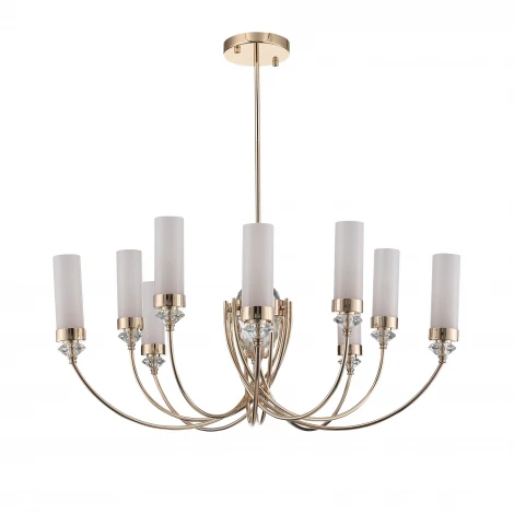 Потолочная люстра на штанге ST Luce Элегра SL1402.253.10 Золото/Белый E14*10 40W