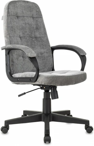 Кресло руководителя Бюрократ CH 002 Fabric серый Light-19 крестов. пластик
