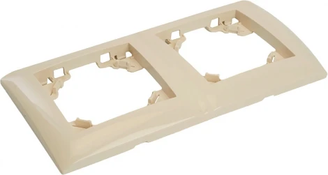 Рамка на 2 поста (слоновая кость) Stekker Эрна Элегант 49667