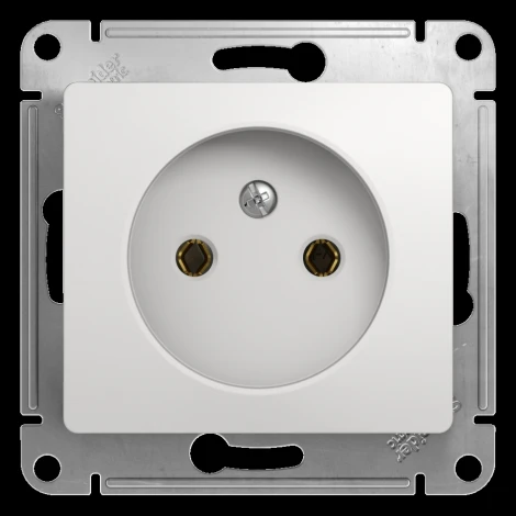 Розетка встраиваемая без заземления (белый) Systeme Electric Glossa GSL000141