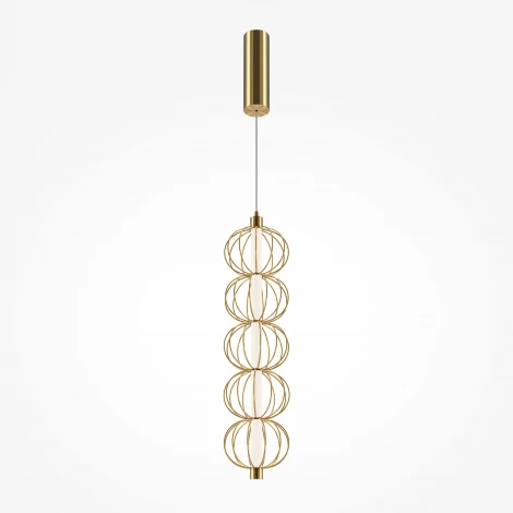 Подвесной светильник Maytoni Golden Cage MOD216PL-L10G3K (LED, 220V, на проводе, шарики)