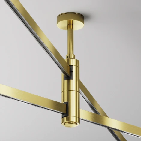 Крепление потолочное двойное Short 78мм Flarity латунь Maytoni Accessories for tracks Flarity TRA156С-D1-BS (24V)