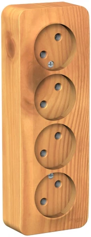 Розетка накладная четверная без заземления (ясень) Systeme Electric Blanca BLNRA000415