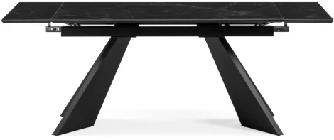 Керамический стол Woodville Ливи 140х80х78 черный мрамор / черный 532399