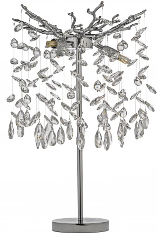 Интерьерная настольная лампа Dio D`arte Tavenna Nickel Tavenna H 4.1.1.638 N (220V, хрусталь, подвески)