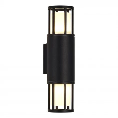 Настенный уличный светильник ST Luce Mesa SL9017.401.02 черный/черный GU10 2*15W