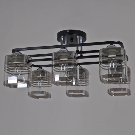 Потолочная люстра на штанге Reluce 70209-0.3-06 BK+CR (220V)
