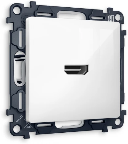 Комплект механизма Ambrella Volt розетки HDMI 2.0 ALFA MA114010 Белый глянец 40V/500mA 2.0GHz 5-18Gbit/s QUANT