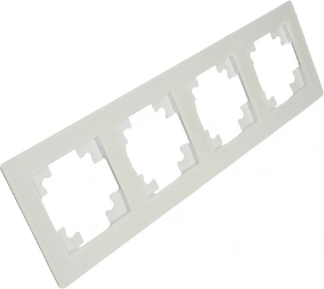 Рамка на 4 поста (белый) Stekker Катрин 49597