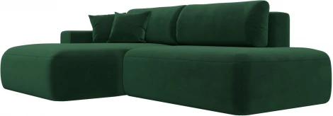 Диван угловой Лига-036 НПБ Модерн левый угол (Зеленый/Велюр) Лига Диванов арт.121410L