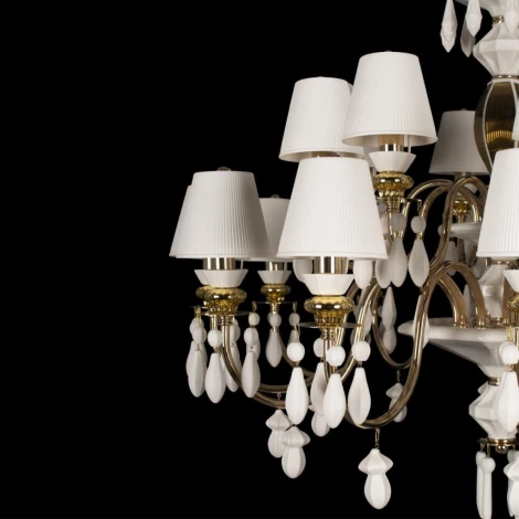 Подвесная люстра ярусная Loft It Grace 10203/12+8 White (220V, подвески, на цепи)