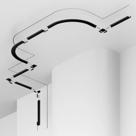 Шинопровод встраиваемый магнитный Maytoni Busbar trunkings Levity TRX184-121B (24V)