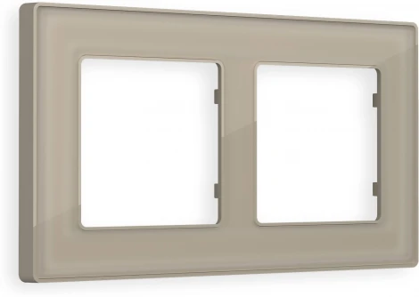 Рамка Ambrella Volt ALFA Arctic (Серо-бежевый Стекло органическое) 2-ая AF580362