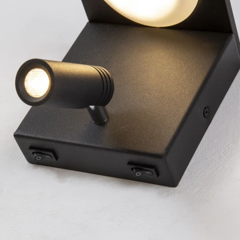 Настенный светильник для чтения с usb-портом Favourite Twin 4064-2W (LED, 220V, выключатель)