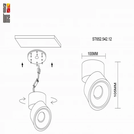 Накладной точечный светильник ST Luce St652 ST652.542.12 (LED, 220V, круглые)