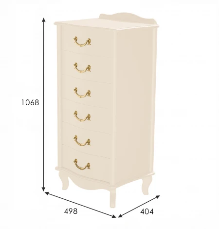 Комод Джульетта узкий 6 ящ., дуб шампань Л от фабрики Mebelik