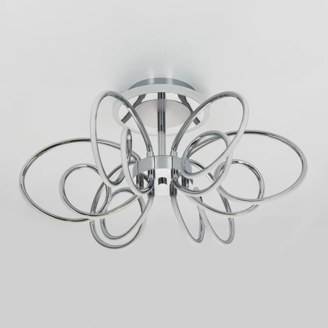 Потолочная люстра RGB на штанге Citilux Salma Smart CL224A161 (LED, 220V, голосовое управление, пульт управления, управление смартфоном, умный дом - Алиса, Маруся, Экосистема Сбер)