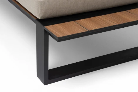 "Тулон" угловой модульный диван, каркас из алюминия 4SIS TUL-MLS3-001(HPL OAK) B Mua (beige15052)