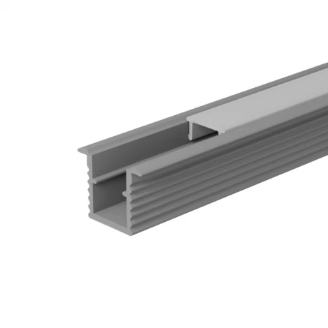 Профиль алюминиевый встраиваемый серый 11х9х2000мм для узкой ленты шириной 5мм Wolta WAP WAP-S-11/9/2000-A
