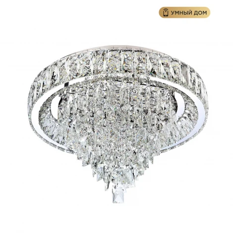 Потолочная люстра светодиодная хрустальная с пультом и управлением смартфоном с регулировкой цветовой температуры и яркости LED4U L030-500