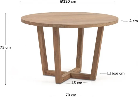 Стол обеденный La Forma (ex Julia Grup) Nahla (Дерево,Акация)