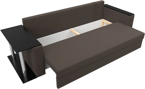 Диван прямой Атланта Лайт со столом слева Лига Диванов (Рогожка) арт.126161L