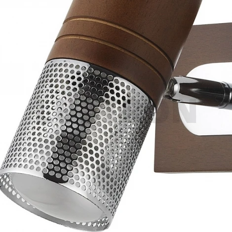 Спот N-Light 6203B 6203B/1E14 chrome + brown wood