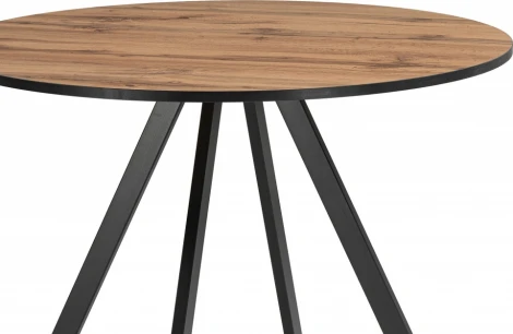 Стол деревянный Woodville Баргел 90х90х75 дуб вотан / черный арт.611362