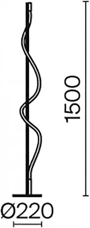 Торшер с гибким неоном Tau MOD166FL-L15B3K Maytoni (LED, 220V)