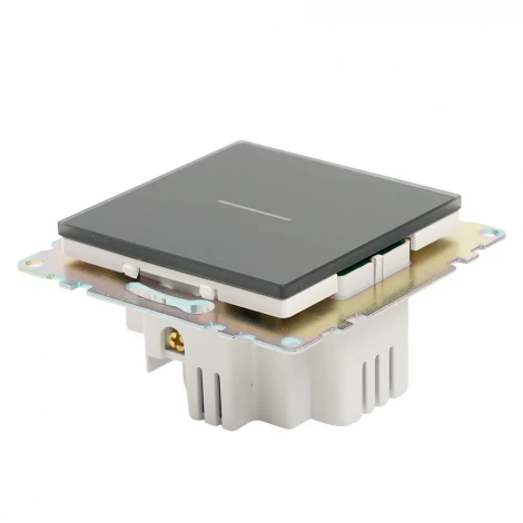 Выключатель сенсорный одноклавишный (черный) Stekker Катрин 50272