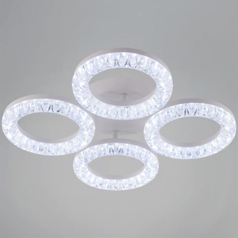 Потолочная люстра светодиодная на штанге с пультом регулировкой цветовой температуры, яркости и ночным режимом Reluce 09847-0.3-04A WH