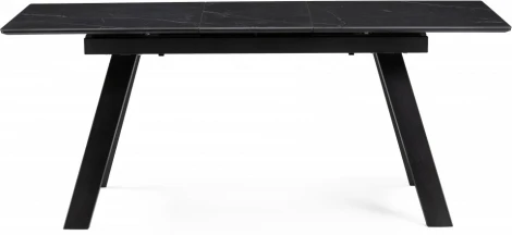 Керамический стол Соммерс 140 (Соммерс 140(180)х80х75 черный мрамор / черный) Woodville арт.588060