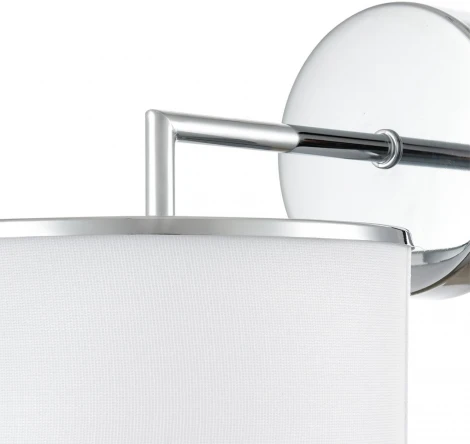 Бра Lumion Suntori 6591/1W хром/белый, металл/текстиль E14 1*40W 220V (круглые)