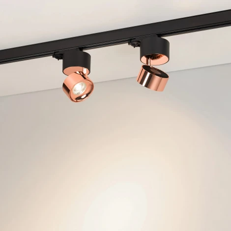 Трековый светильник SP-PLURIO-TRACK-4TR-R77-9W Day4000 (BK-COP, 36 deg, 230V) (Arlight, IP20 Металл) 038109 (LED)