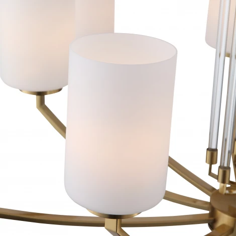 Подвесная люстра ST Luce SL1403.303.10 Опал Латунь/Прозрачный E27*10 40W