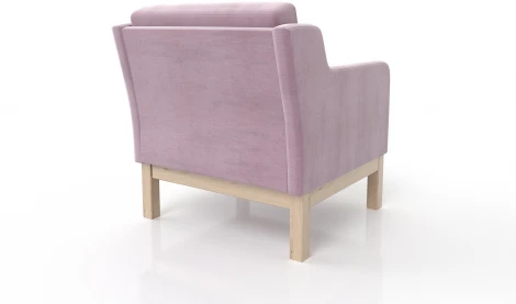 Кресло Arsko Айверс сосна розовый шенилл