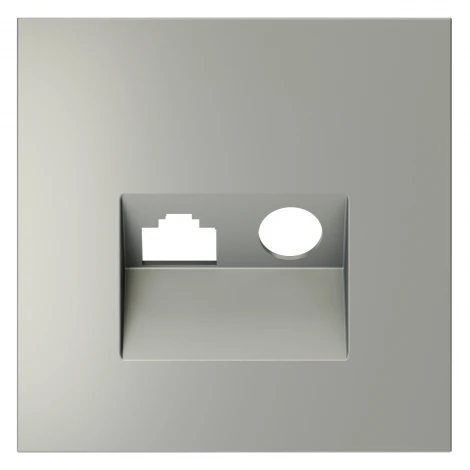 Накладка для розетки TV+RJ45 Voltum S70 VLS002705 (сталь)