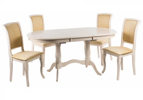Стол раскладной Woodville Elva молочный 1192
