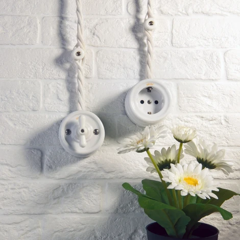 Ретро кабель витой 3х1,5 (белый) 50 м (белый) Werkel W6453501 (a050790)