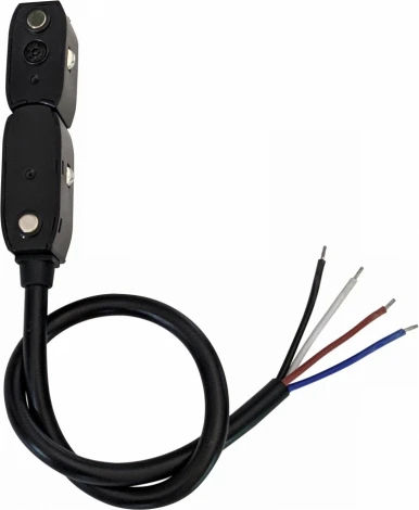 Ввод питания для радиусного магнитного встраиваемого шинопровода iLedex Vision48/22 POWER INN 4822-R-BK