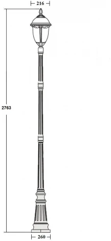 Наземный фонарь Oasis Light St.LOUIS L 89110L 18 Bl мат/тр