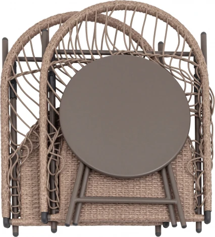 Комплект складной мебели для сада Stool Group Soley светло-серый арт.УТ000039924