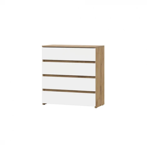 Комод Арника Некст 1 (4 ящика), Дуб Золотой, Белый