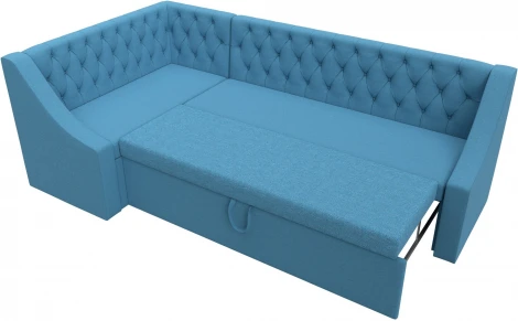 Диван кухонный угловой Мерлин левый угол (Голубой/Рогожка) Лига Диванов арт.123228L