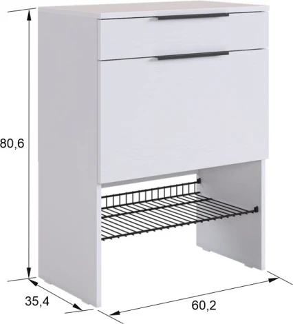 Прихожая "Баско К8" Mebelson (ЛДСП/Дуб крафт золотой,Черный) арт.ПК08Баско.3424