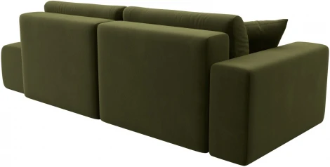 Диван прямой Лига-036 НПБ Модерн подлокотник слева (Зеленый/Микровельвет) Лига Диванов арт.121334L