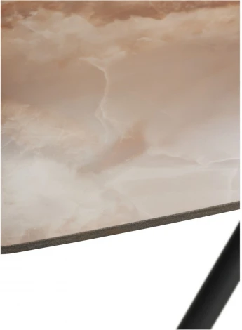 Стол RIVOLI 140 GLOSS AMBER JADE SOLID CERAMIC / BLACK, ®DISAUR